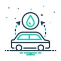 Mix icon for Depending, car and fuel Royalty Free Stock Photo