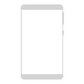 Depersonalized Frameless Smartphone outline. Pixel perfect. Grey.
