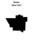 Depew outline map Royalty Free Stock Photo