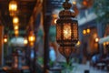 Depict Arabic script conveying inspirational quotes related to Ramadan. Implement soft lighting to create a serene atmosphere and