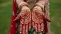 Navratri Henna Art Royalty Free Stock Photo