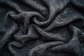 Depicting a black felt fabric texture background, seamless pattern. dark gray wool surface with soft and fine threads, closeu Royalty Free Stock Photo