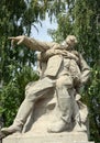 Depicting the mortally wounded commander who will conduct a battle to the last on Square of Heroes. Mamayev Kurgan