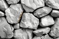 Depicting a white pebbles background. top view of white stones wall texture, white rock surface pattern for decoration or lan Royalty Free Stock Photo