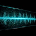 Depiction of a digital soundwave graphically represented on a Royalty Free Stock Photo