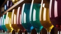 A Depiction Of An Enchantingly Mesmerizing Display Of Wine Glasses AI Generative