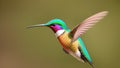 A Depiction Of An Enchantingly Whimsical Hummingbird Flying AI Generative