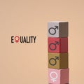 Depiction of the gender equality claim Royalty Free Stock Photo