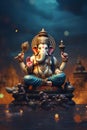 A statue of the Hindu mythological god Ganesha