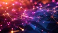 Visualize neural networks with glowing nodes and pathways, a modern view of interconnected data AIG62
