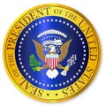 Presedent Seal Depiction On A White Background