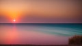 A Depiction Of A Wonderfully Vibrant Sunset Over The Ocean AI Generative