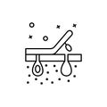 Depilation, dermis, beauty icon. Simple line, outline vector elements of cosmetology and beauty icons for ui and ux, website or