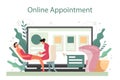 Depilation and epilation online service or platform. Hair removal