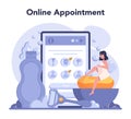 Depilation and epilation online service or platform. Hair removal