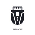 depilator isolated icon. simple element illustration from hygiene concept icons. depilator editable logo sign symbol design on