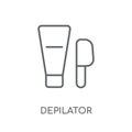 Depilator linear icon. Modern outline Depilator logo concept on