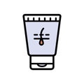 Depilatory cream color icon. Hair removal