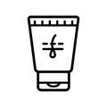Depilatory cream outline icon. Hair removal