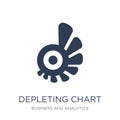 Depleting chart icon. Trendy flat vector Depleting chart icon on Royalty Free Stock Photo