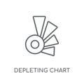 Depleting chart linear icon. Modern outline Depleting chart logo Royalty Free Stock Photo