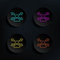 Deployment dark badge color set icon. Simple thin line, outline vector of web icons for ui and ux, website or mobile application Royalty Free Stock Photo