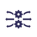 deployment process icon on white