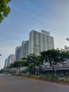 Depok, Indonesia-February 1 2022: atmosphere in podomoro golf view apartment building Royalty Free Stock Photo