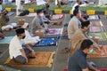 Muslims praying during Eid al-Adha, July 2020, during pandemic