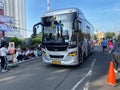 Depok, Indonesia - May 11, 2025 : BisKita Trans Depok. Royalty Free Stock Photo