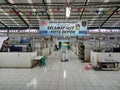 Depok, September 20, 2021, a quiet place to sell ornamental fish at a traditional market in the city of Depok