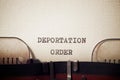 Deportation order concept