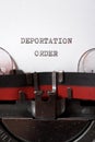 Deportation order concept Royalty Free Stock Photo