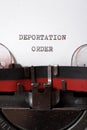 Deportation order concept