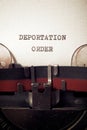 Deportation order concept