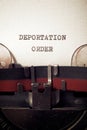 Deportation order concept Royalty Free Stock Photo