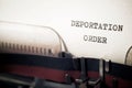 Deportation order concept Royalty Free Stock Photo