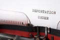Deportation order concept Royalty Free Stock Photo