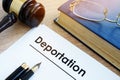 Deportation and other documents. Immigration law. Royalty Free Stock Photo