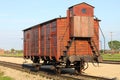 Deportation wagon at Auschwitz Birkenau Royalty Free Stock Photo