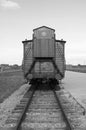 Deportation wagon at Auschwitz Birkenau