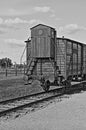 Deportation wagon at Auschwitz Birkenau