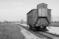 Deportation wagon at Auschwitz Birkenau