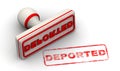 Deported. Seal and imprint Royalty Free Stock Photo