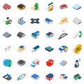 Deposit account icons set, isometric style Royalty Free Stock Photo