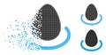 Shredded Dot Halftone Deposit Egg Icon Royalty Free Stock Photo