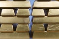 Deposit of illegal gold in amount of 500 kilos in standard bricks Royalty Free Stock Photo