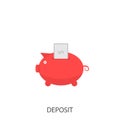 Deposit vector icon