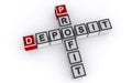 deposit profit word block on