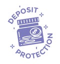 Deposit protection, banking system safety icon